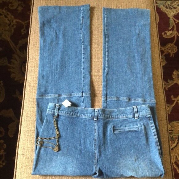 Stretch Button Leg Jeans - Picture 1 of 10